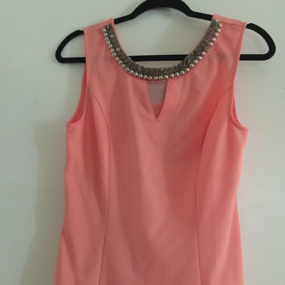 Coral Beaded Resort Blouse